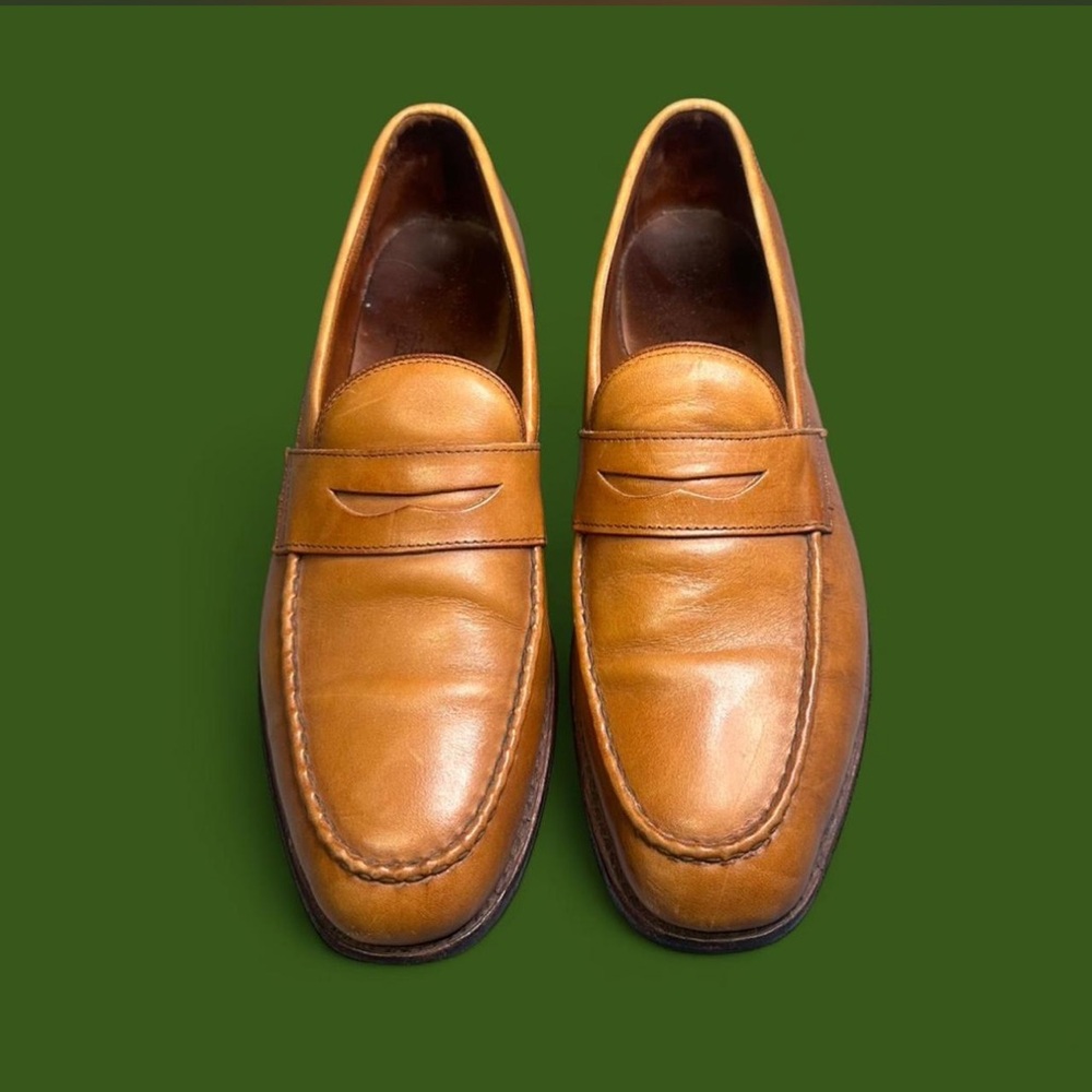 👞 Allen Edmonds "McGraw" Penny Loafers - Tan Leather